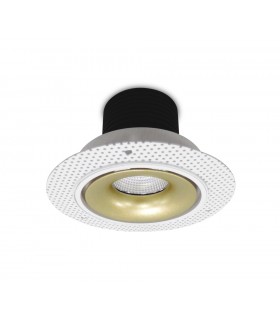 LED Recessed Round Downlight, White/Gold, 60 deg. Beam Angle, 780lm, 4000K, IP20, DRIVER NOT INC. - 2