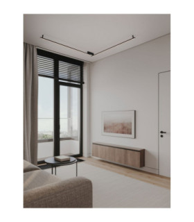Briana Integrated LED Semi Flush Ceiling Light Sandy Black Triac Dimmable LED 39W 2245lm 3000K-2