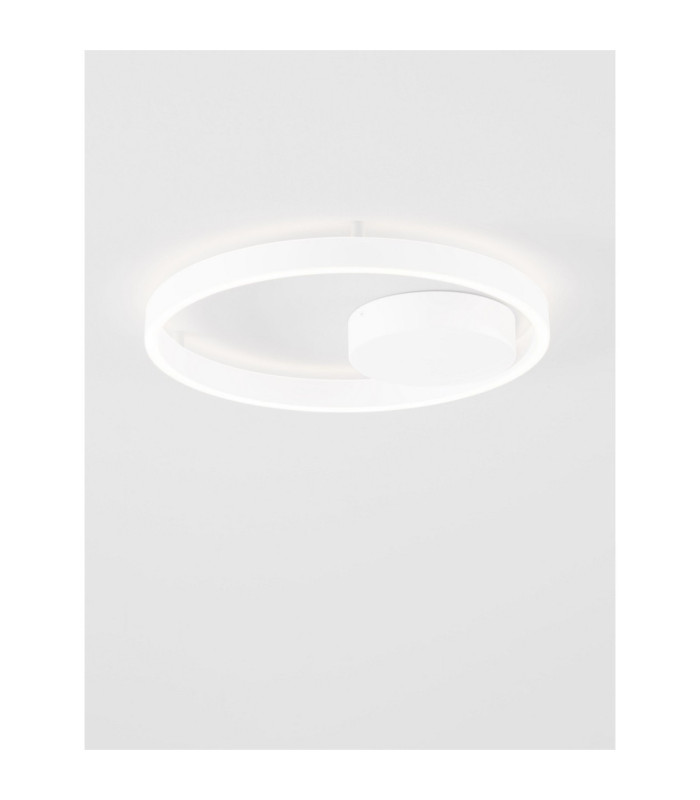 Hedra Integrated LED Semi Flush Ceiling Light Sandy White Triac Dimmable LED 40W 3369lm 3000K-4