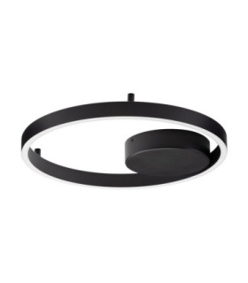 Hedra Integrated LED Semi Flush Ceiling Light Sandy Black Triac Dimmable LED 40W 3369lm 3000K-1