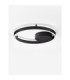 Hedra Integrated LED Semi Flush Ceiling Light Sandy Black Triac Dimmable LED 40W 3369lm 3000K-3