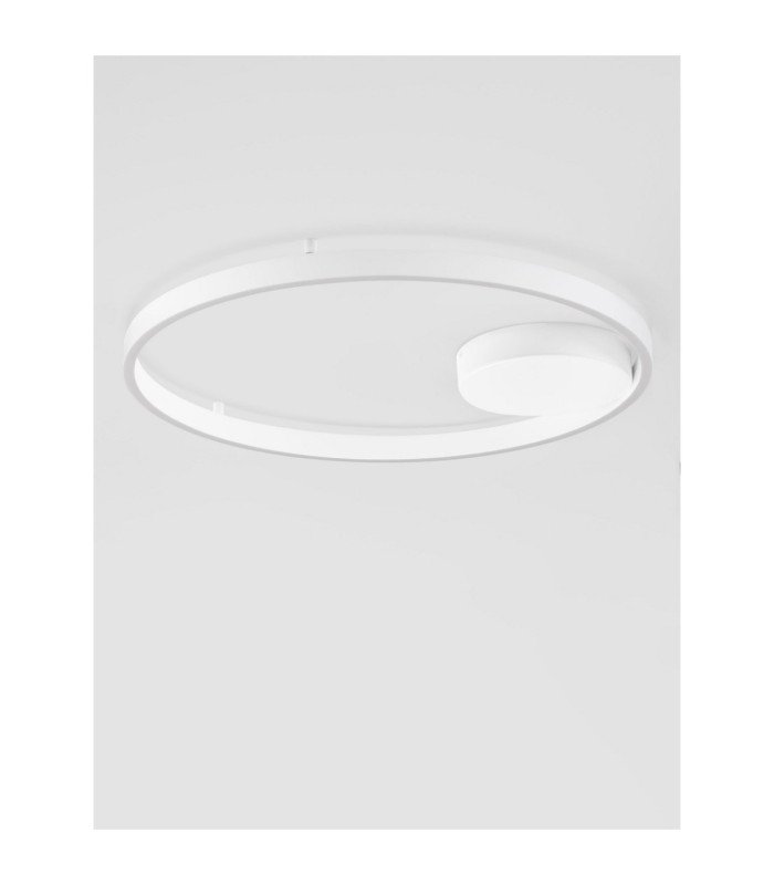 Hedra Integrated LED Semi Flush Ceiling Light Sandy White Triac Dimmable LED 60W 4999lm 3000K-3