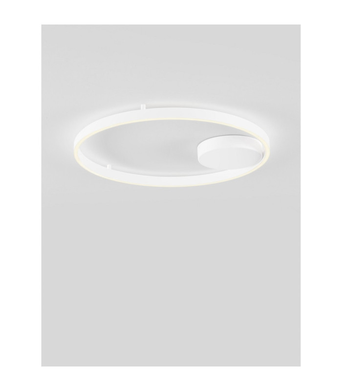Hedra Integrated LED Semi Flush Ceiling Light Sandy White Triac Dimmable LED 60W 4999lm 3000K-4