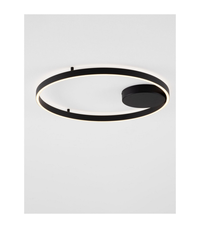 Hedra Integrated LED Semi Flush Ceiling Light Sandy Black Triac Dimmable LED 60W 4999lm 3000K-4