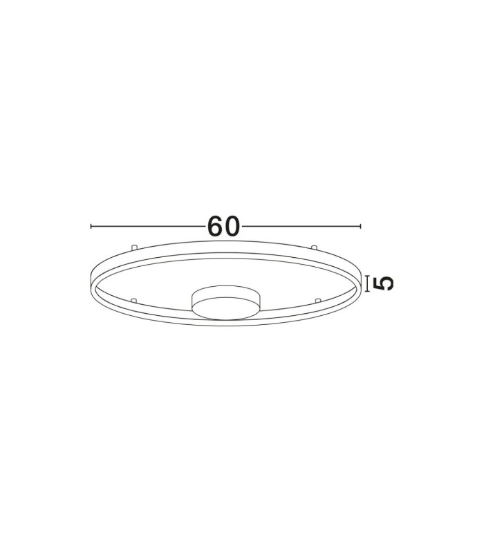 Hedra Integrated LED Semi Flush Ceiling Light Sandy Black Triac Dimmable LED 60W 4999lm 3000K-6