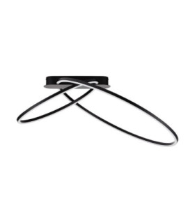 Kiklos Integrated LED Semi Flush Ceiling Light Sandy Black Triac Dimmable LED 42W 1923lm 3000K-1