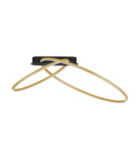 Kiklos Integrated LED Semi Flush Ceiling Light Brass Gold Triac Dimmable LED 42W 1923lm 3000K-1