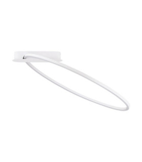 Kiklos Integrated LED Semi Flush Ceiling Light Sandy White Triac Dimmable LED 30W 1250lm 3000K-1