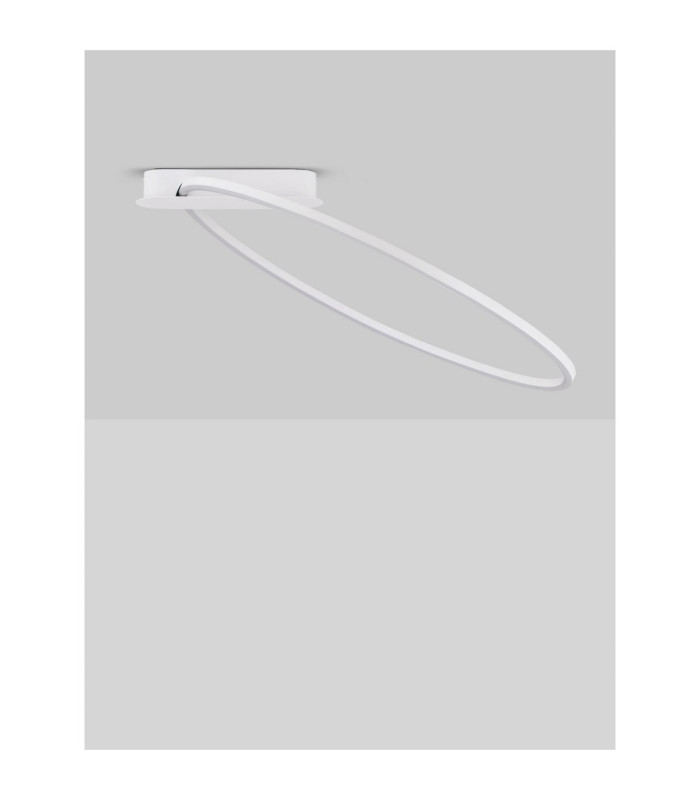 Kiklos Integrated LED Semi Flush Ceiling Light Sandy White Triac Dimmable LED 30W 1250lm 3000K-3