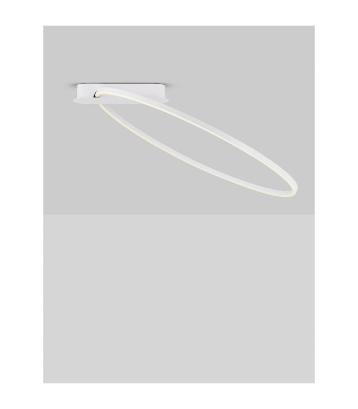 Kiklos Integrated LED Semi Flush Ceiling Light Sandy White Triac Dimmable LED 30W 1250lm 3000K-4