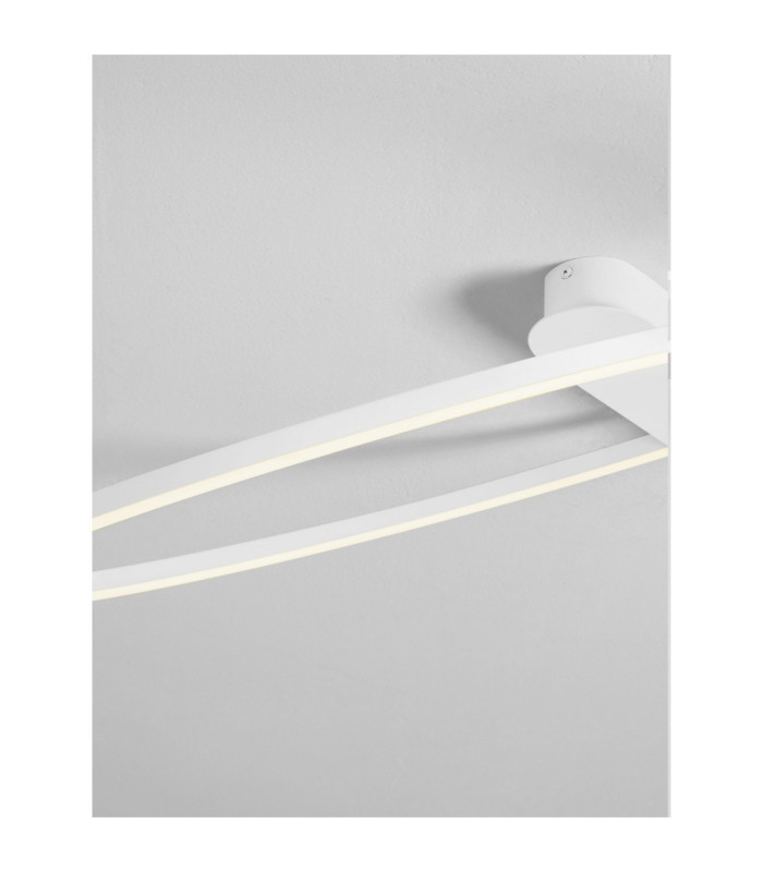 Kiklos Integrated LED Semi Flush Ceiling Light Sandy White Triac Dimmable LED 30W 1250lm 3000K-5
