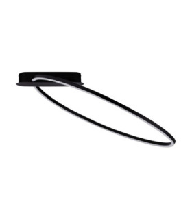 Kiklos Integrated LED Semi Flush Ceiling Light Sandy Black Triac Dimmable LED 30W 1250lm 3000K-1