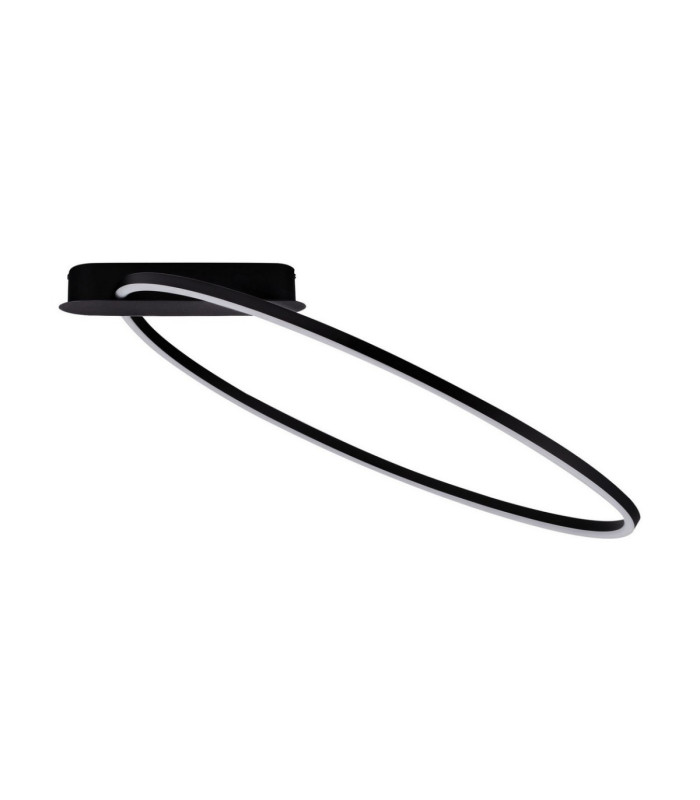 Kiklos Integrated LED Semi Flush Ceiling Light Sandy Black Triac Dimmable LED 30W 1250lm 3000K-1