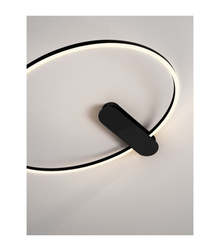 Kiklos Integrated LED Semi Flush Ceiling Light Sandy Black Triac Dimmable LED 30W 1250lm 3000K-5
