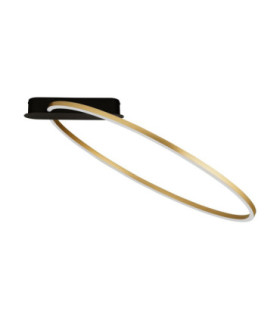 Kiklos Integrated LED Semi Flush Ceiling Light Brass Gold Triac Dimmable LED 30W 1250lm 3000K-1