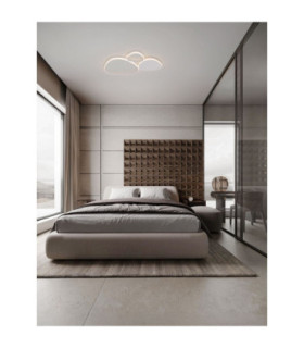 Altus Integrated LED Semi Flush Ceiling Light Sandy White Triac Dimmable LED 31W 1787lm 3200K-2