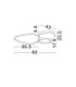Altus Integrated LED Semi Flush Ceiling Light Sandy White Triac Dimmable LED 31W 1787lm 3200K-7