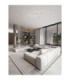 Altus Integrated LED Semi Flush Ceiling Light Sandy White Triac Dimmable LED 48W 2743lm 3200K-2