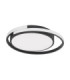 Odrey Integrated LED Semi Flush Ceiling Light Sandy Black LED 22W 1540lm 3000K-1
