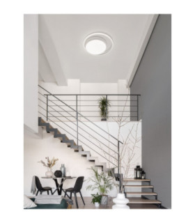 Odrey Integrated LED Semi Flush Ceiling Light Sandy White LED 22W 1540lm 3000K-2
