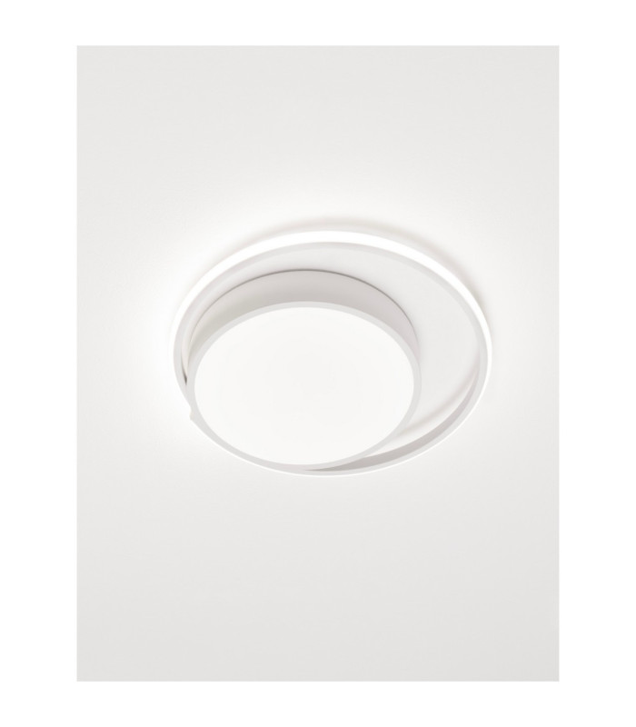 Odrey Integrated LED Semi Flush Ceiling Light Sandy White LED 22W 1540lm 3000K-4