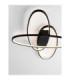 Ipon Integrated LED Semi Flush Ceiling Light Matt Black Triac Dimmable LED 47W 1763lm 3000K-6