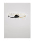 Aveo Integrated LED Semi Flush Ceiling Light Sandy Black Gold Triac Dimmable LED 43W 1720lm 3200K-4