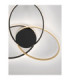 Aveo Integrated LED Semi Flush Ceiling Light Sandy Black Gold Triac Dimmable LED 48W 2380lm 3200K-6