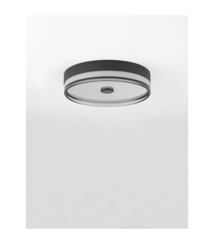 Helios Flush Ceiling Light Sandy Black Smokey 2700-5000K-3