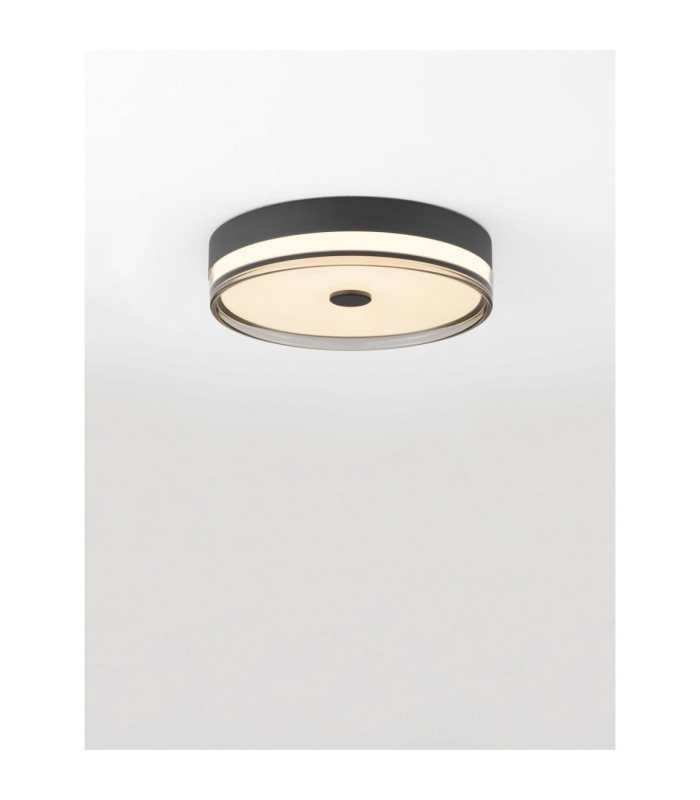Helios Flush Ceiling Light Sandy Black Smokey 2700-5000K-4