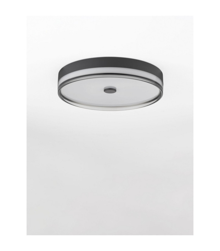 Helios Flush Ceiling Light Sandy Black Smokey RGB surrounding-3