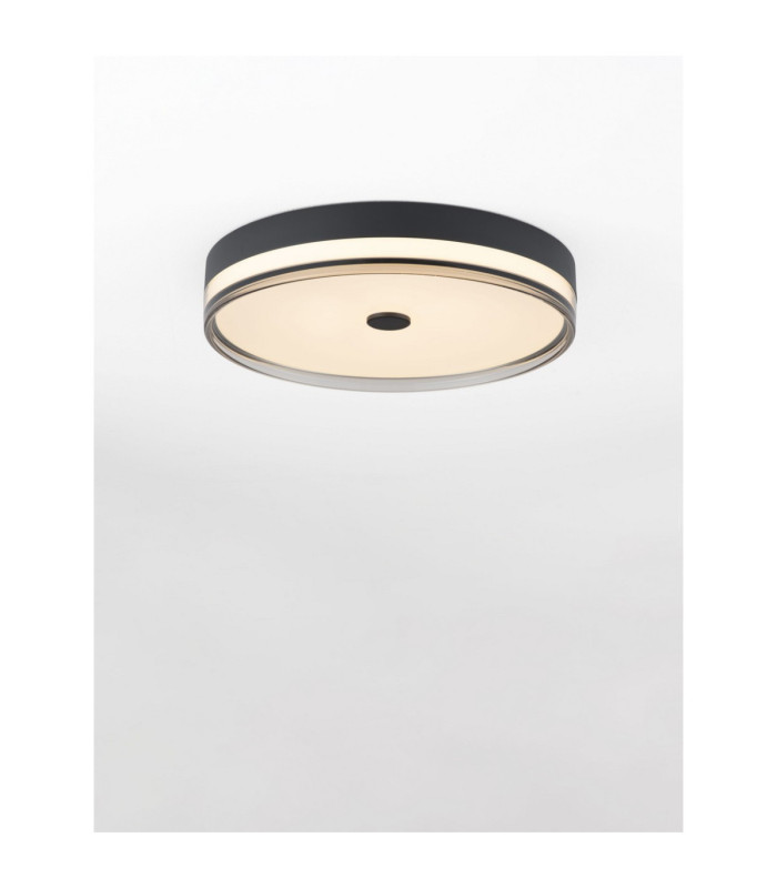 Helios Flush Ceiling Light Sandy Black Smokey RGB surrounding-4