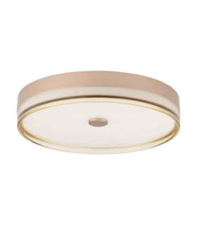 Helios Flush Ceiling Light Champagne Gold Amber Triac Dimmable LED 31W 1860lm 3000K-1