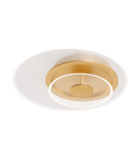 Copo Integrated LED Semi Flush Ceiling Light Brass Gold Triac Dimmable LED 29W 1905lm 3000K-1