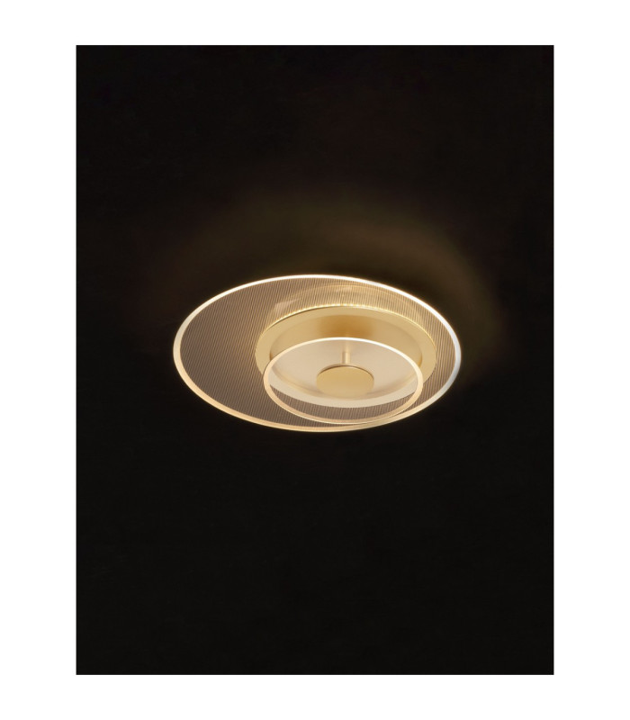 Copo Integrated LED Semi Flush Ceiling Light Brass Gold Triac Dimmable LED 29W 1905lm 3000K-2