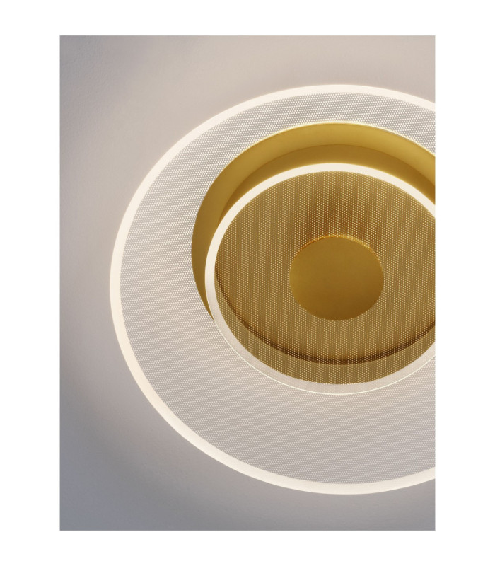 Copo Integrated LED Semi Flush Ceiling Light Brass Gold Triac Dimmable LED 29W 1905lm 3000K-4