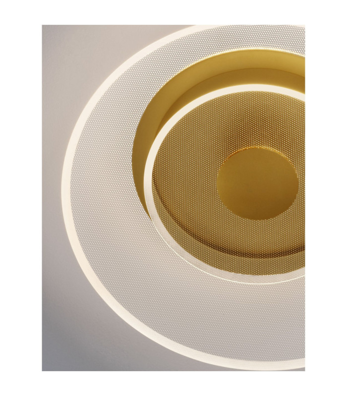Copo Integrated LED Semi Flush Ceiling Light Brass Gold Triac Dimmable LED 29W 1905lm 3000K-5