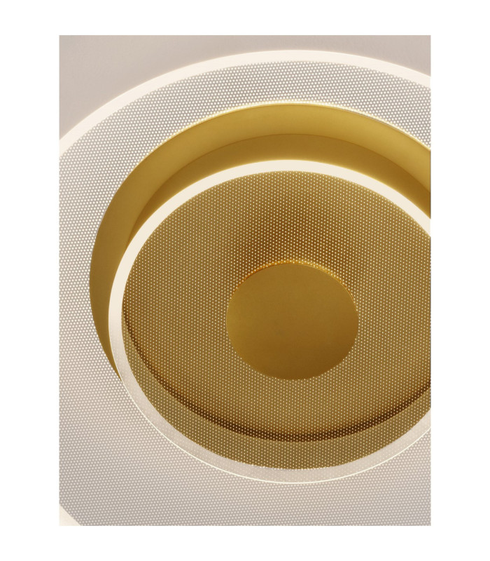Copo Integrated LED Semi Flush Ceiling Light Brass Gold Triac Dimmable LED 29W 1905lm 3000K-6