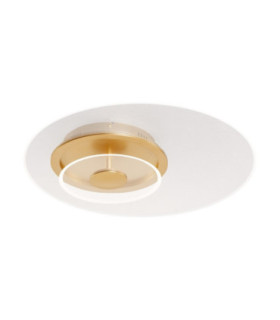 Copo Integrated LED Semi Flush Ceiling Light Brass Gold Triac Dimmable LED 29W 19L05m 3000K-1