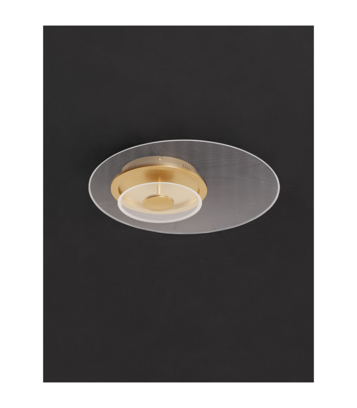Copo Integrated LED Semi Flush Ceiling Light Brass Gold Triac Dimmable LED 29W 19L05m 3000K-3