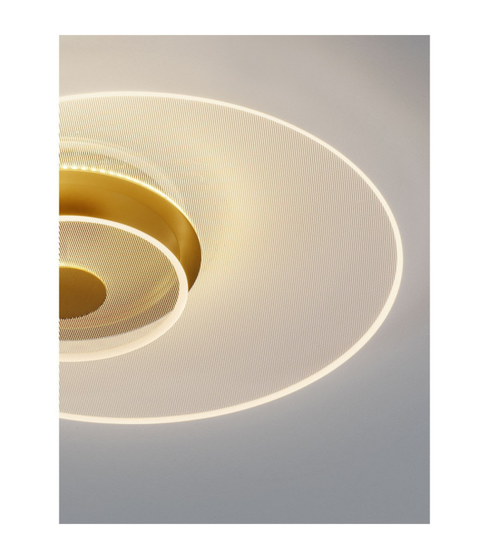 Copo Integrated LED Semi Flush Ceiling Light Brass Gold Triac Dimmable LED 29W 19L05m 3000K-7