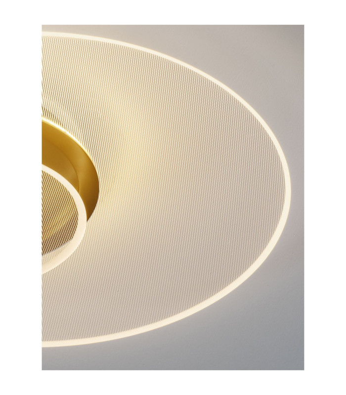 Copo Integrated LED Semi Flush Ceiling Light Brass Gold Triac Dimmable LED 29W 19L05m 3000K-9
