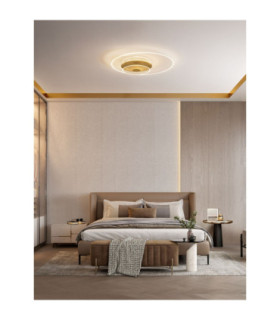 Copo Integrated LED Semi Flush Ceiling Light Brass Gold Triac Dimmable LED 35W 2189lm 3000K-2