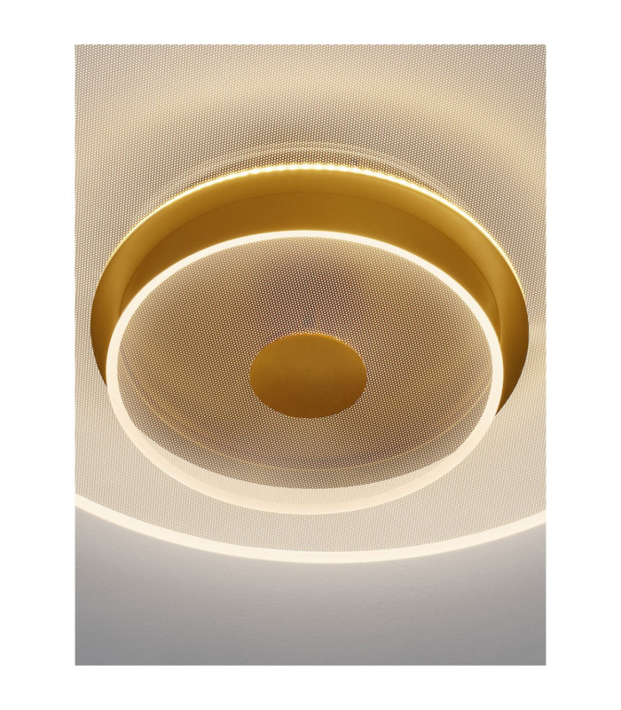 Copo Integrated LED Semi Flush Ceiling Light Brass Gold Triac Dimmable LED 35W 2189lm 3000K-6