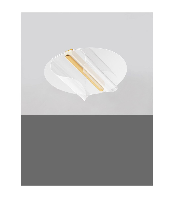 Copo Integrated LED Semi Flush Ceiling Light Brass Gold Triac Dimmable LED 20W 1106lm 3000K-3