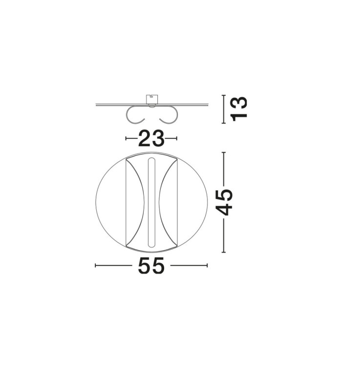 Copo Integrated LED Semi Flush Ceiling Light Brass Gold Triac Dimmable LED 20W 1106lm 3000K-8