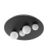 Velna Globe Ceiling Light Opal Sandy Black Triac Dimmable LED 63W 2720lm 3000K-1
