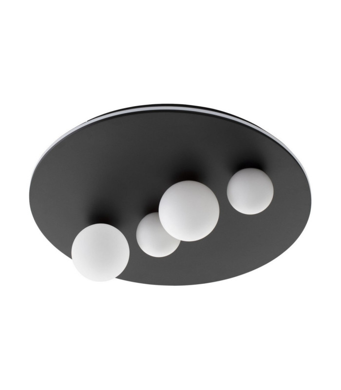 Velna Globe Ceiling Light Opal Sandy Black Triac Dimmable LED 63W 2720lm 3000K-1
