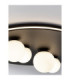 Velna Globe Ceiling Light Opal Sandy Black Triac Dimmable LED 63W 2720lm 3000K-4