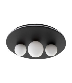 Velna Globe Ceiling Light Opal Sandy Black Triac Dimmable LED 52W 2080lm 3000K-1